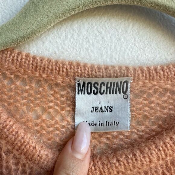 Moschino Monhair Ombre Long Sleeve Knit Fuzzy Sweater Size XS? Y2K Sustainable - Picture 4 of 7